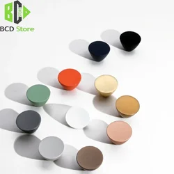 Children's Cabinet Door Handles Morandi Color Cabinet Wardrobe Drawer Knobs Bedside Cabinet Colored Conical Single Hole Handle