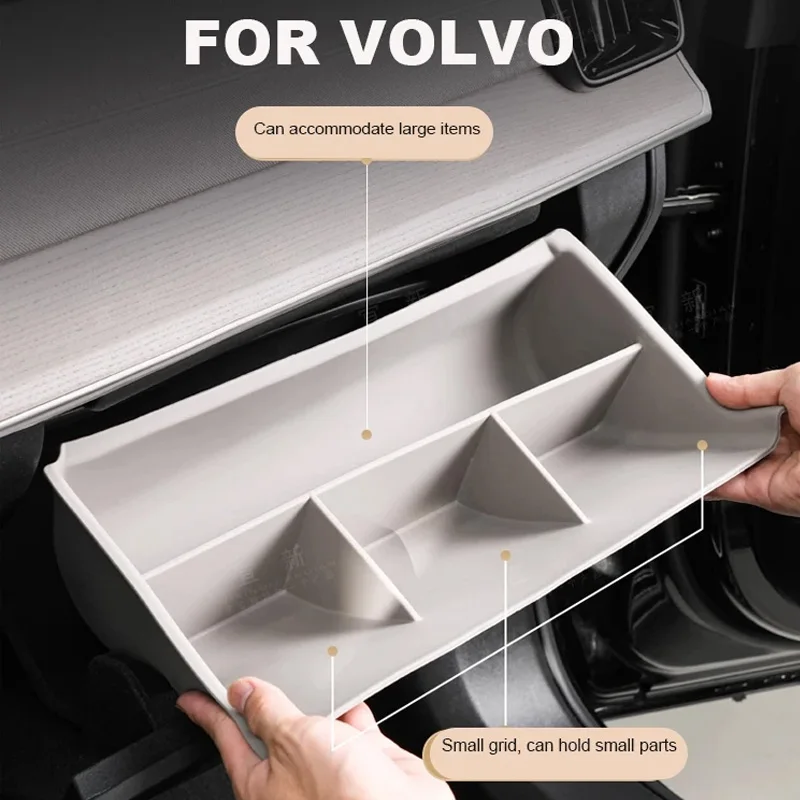 Boîte de rangement pour compartiment de rangement du côté passager avant, décoration intérieure de voiture, adaptée à Volvo XC90 S90 XC60