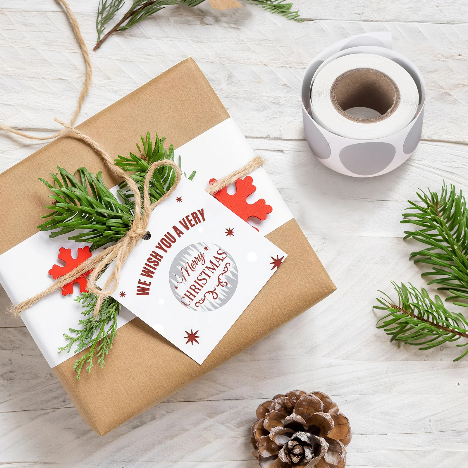 

300Pcs Round PVC Adhesive Gift Tag Stickers Scrape DIY Label Sticker for Party Decoration Scrapbooking Gifts Label Sticker