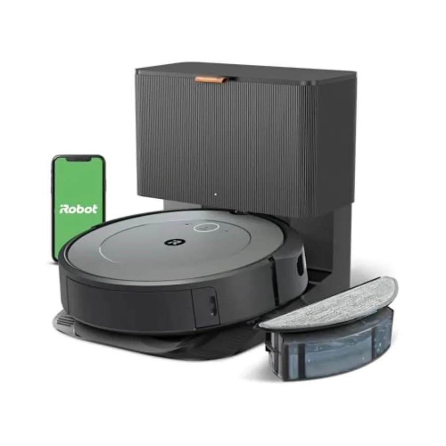 Roomba Combo i3+ 3574 Robot Vacuum and Mop Self-Empty for Up to 60 Days Clean by Room with Smart Mapping Dual Multi-Surface Bru