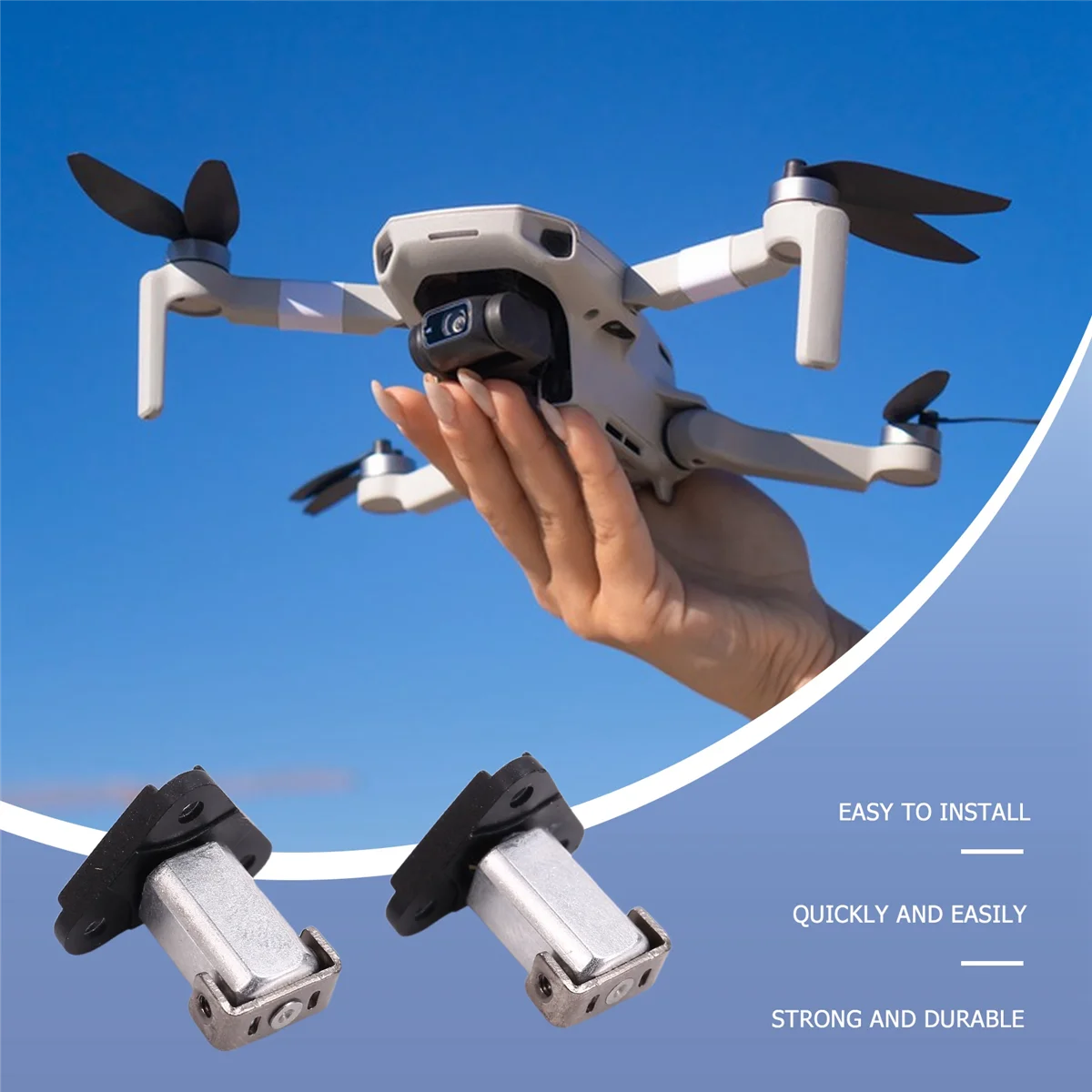 SMIEA لمحور الذراع Mini 4 Pro لقطع غيار ملحقات عمود ذراع المحرك الأمامي DJI Mini 4 Pro