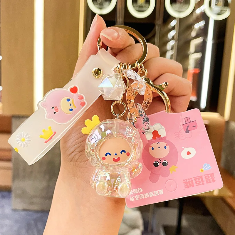 سلاسل مفاتيح Miniso الراقية والرائعة واللطيفة، ومعلقات حقيبة لطيفة، وهدايا صغيرة على شكل سلسلة مفاتيح رقيقة