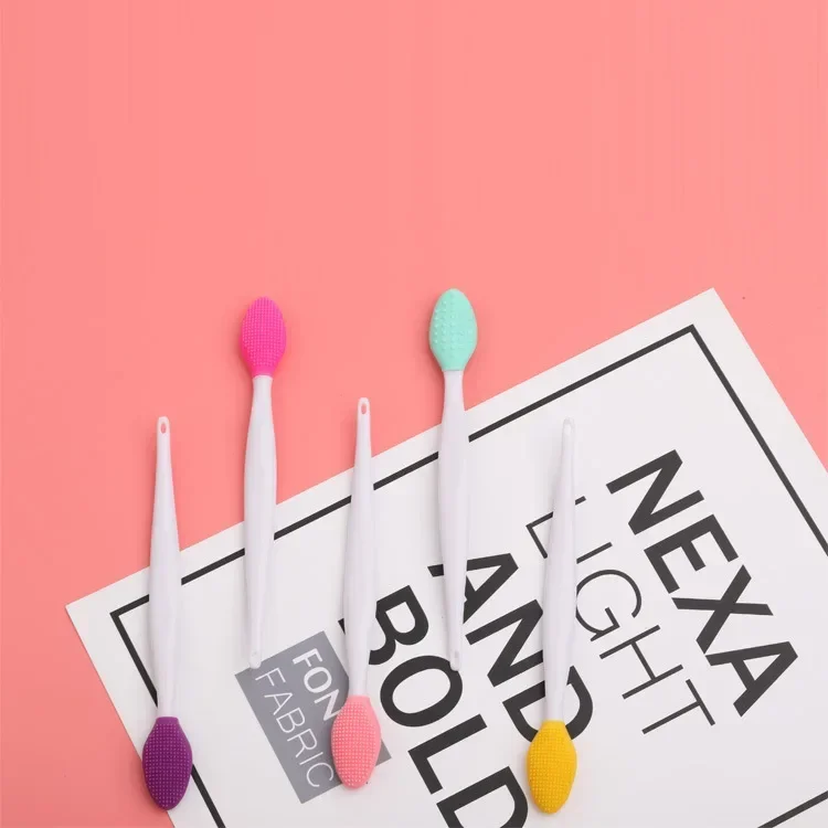 Cuidados de lavagem rosto esfoliante escova de silicone beleza pele 1pc/4 pçs nariz limpo cravo remoção escovas ferramentas com cabeça substituição