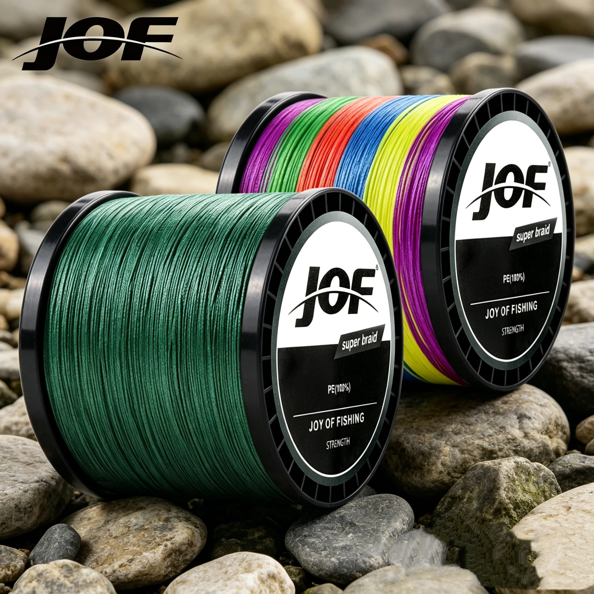 JOF 300M-1000M 16-fach geflochtene Angelschnur für den Außenbereich, Meeresangeln, Eisangeln, Flussangeln, Felsenangeln, Angelausrüstung 30-110LB