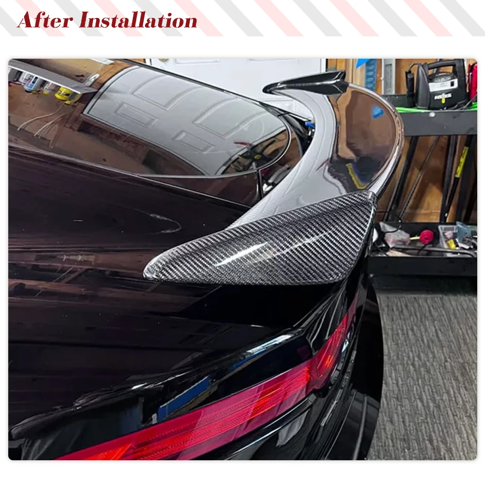 Car Trunk Racing Spoiler for Jaguar F-TYPE Coupe 2014-2018 Carbon Fiber Rear Boot Lid Racing Spoiler Wing Lip