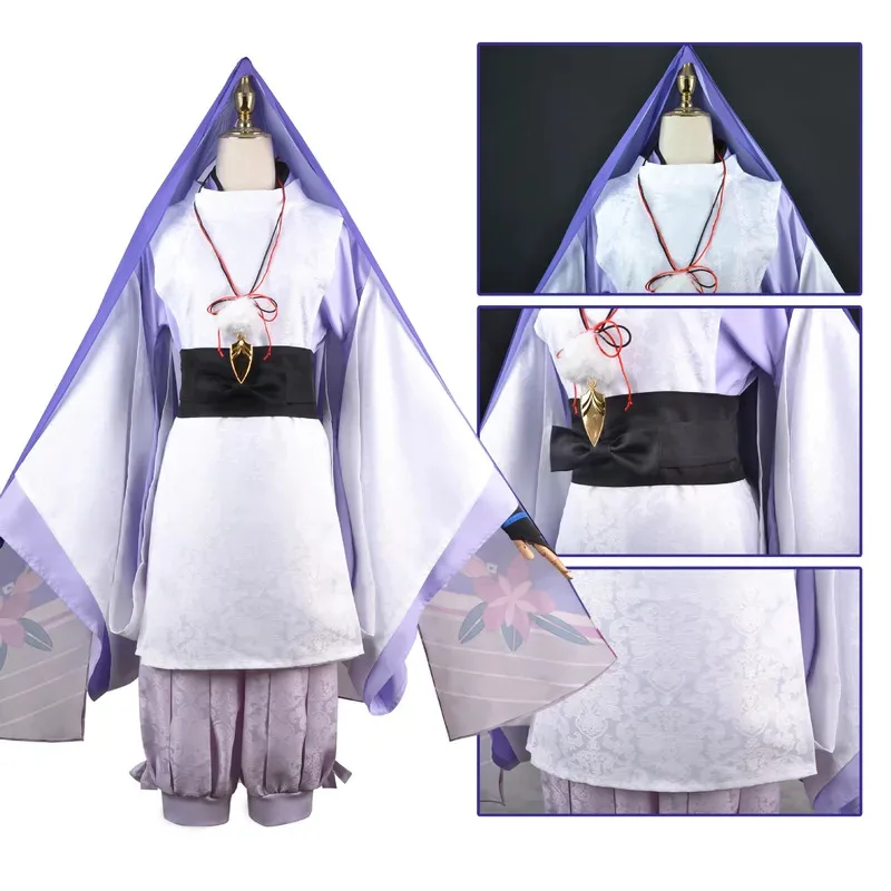 【Wetrose】متوفر في المخزون Genshin Impact Scaramouche Wanderer The Divine Will Past Cosplay مجموعة كاملة من ألعاب حفلات الهالوين