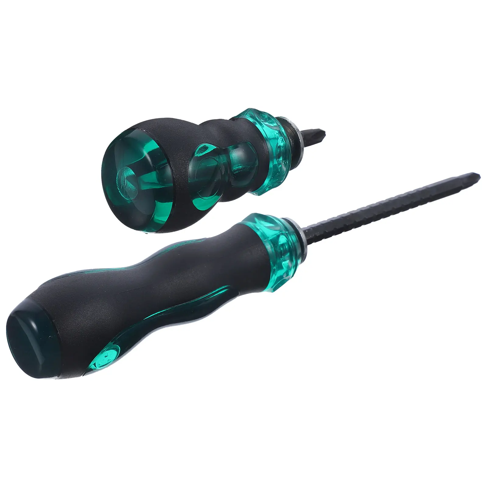 2pcs Steel Multi-Purpose Precision Screwdriver Set Home Repair Tool Non-Slip Handle Telescopic Flat Wear-Resistant