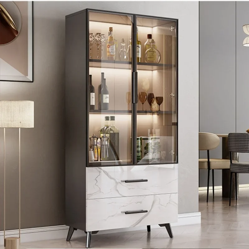 

Modern Kitchen Wine Cabinets Simplicity Glass Liquor Wall Luxury Living Room Botellero Vino Wine Cabinets Furniture QF50JG