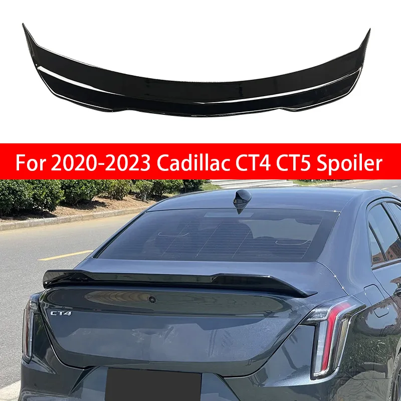 

For 2020-2023 Cadillac CT4 CT5 Rear Wing Modified V Version Rear Cover Spoiler Blackwing Black Wing Carbon Rear Wing No Punching