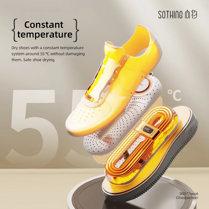 Sèche-chaussures portable avec stérilisation à la lumière violette, désodorisant, chauffe-chaussures, appareil thermostatique DeWatercolor, hiver