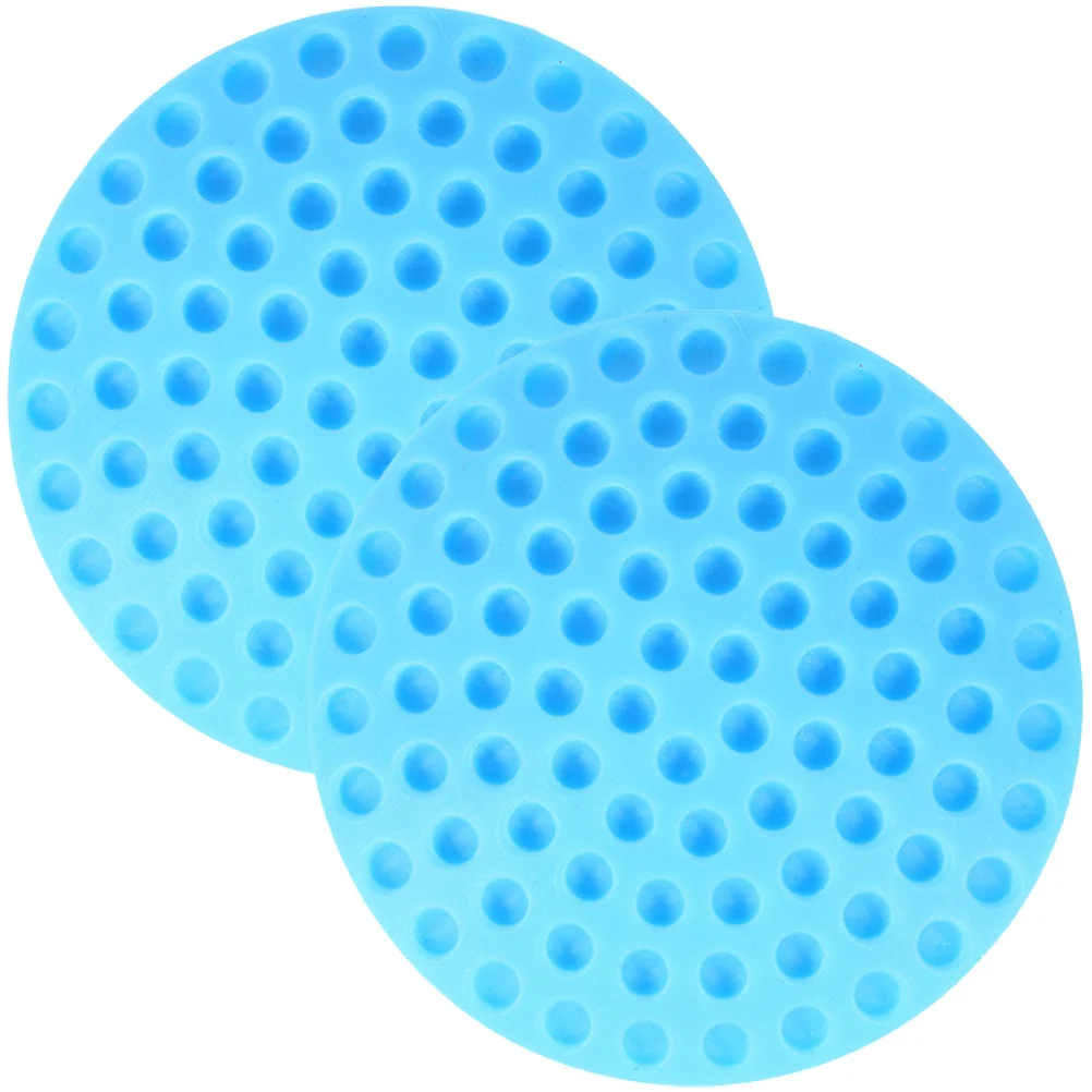 قطعتان من واقي الحائط بمقبض الباب، وسادة مضادة للصدمات ذاتية اللصق لحافة باب الخزانة للحد من الضوضاء باللون الأزرق #3