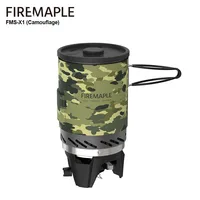 Fire Maple Star X1 Sistema de cocina, estufas de Gas de camuflaje para acampar al aire libre, senderismo con intercambiador de calor, tazón de olla, quemadores portátiles