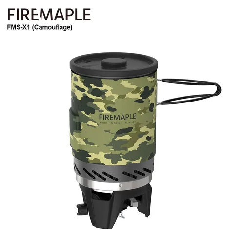 Imagen 1 del producto Fire Maple Star X1 Sistema de cocina, estufas de Gas de camuflaje para acampar al aire libre, senderismo con intercambiador de calor, tazón de olla, quemadores portátiles