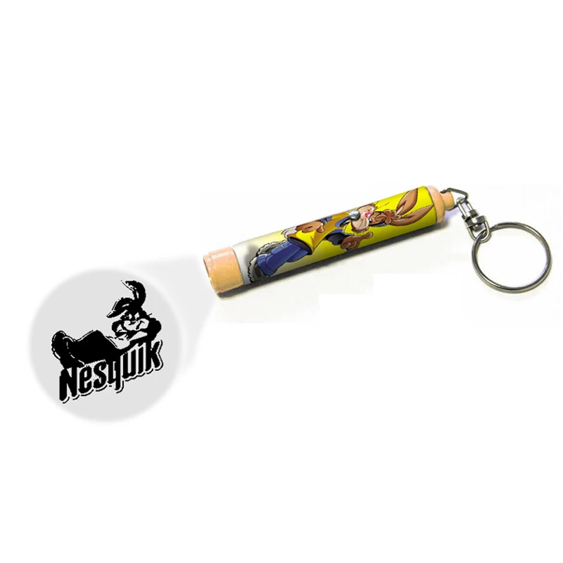 Factory Quick Custom Color Logo Projector Flashlight Keychain Special Projection Torch for Promotional Gift