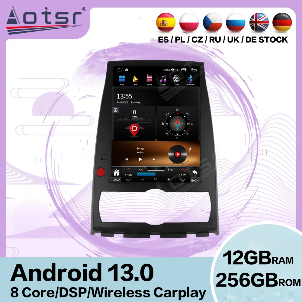 Vertical Screen Automotive Multimedia Android 13 For Hyundai Rohens Genesis Coupe 2010~2015 CAR GPS Navi Stereo Radio Head Uni