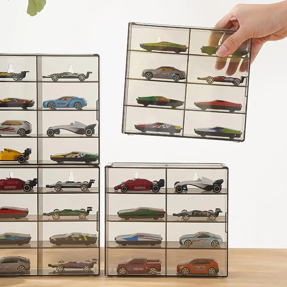 1:64 Acryl Auto Display Box Fr Hot Wheels Auto Modell Spielzeug 8 Grid  Schrank Rack Staubdicht Stapelbare Auto Lagerung Box fr Hotwheels -  AliExpress 15