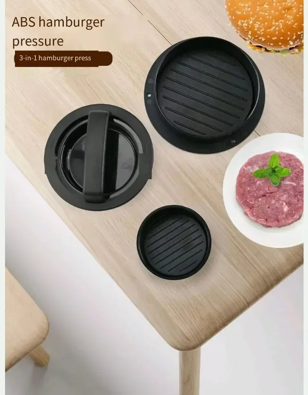 ماكينة ضغط لحم البرجر، قالب برجر من الفولاذ المقاوم للصدأ، ماكينة لحم برجر غير لاصقة مع 500 ورقة من ورق باتي اللحوم