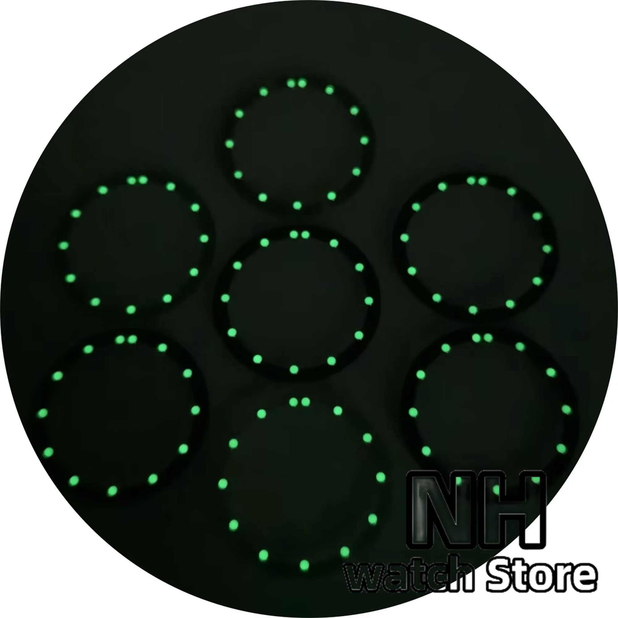 NH 29mm*24.5mm Watch Dial Circle Plate For NH70 NH72 Skeleton Movement Hollow Dial RIng C3 Luminous Watch accessories