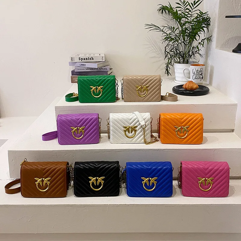 

Trendy Women's Crossbody Bag - Unique Chain Strap Mini Square Purse, Fashionable Designer Shoulder Bag, Wholesale for Retailers