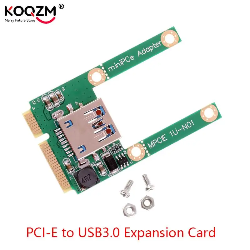 Mini PCI-E To USB3.0 Expansion Card Laptop PCI Express PCIe To USB 3.0 Converter Riser Card Adapter With Screw Fittings