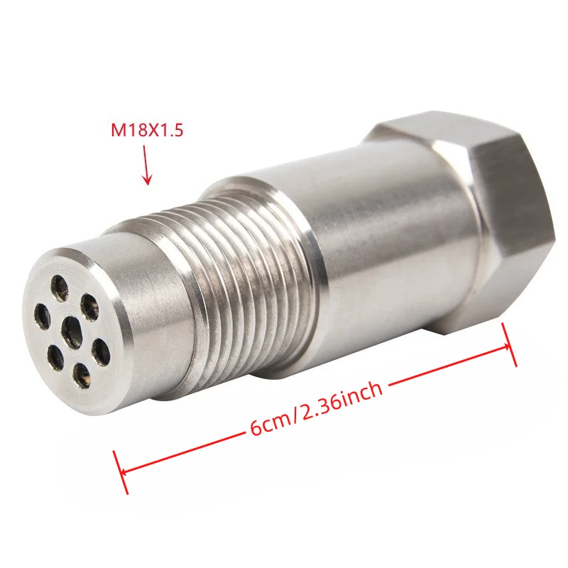 Adaptor Spacer Konverter Katalis Mini Sensor O2 M18x1.5, Adaptor Sensor Oksigen Universal, Dekoder Kerusakan Lampu Mesin Mobil