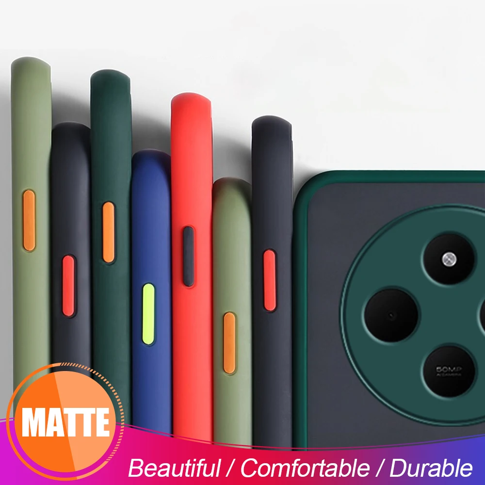 Translucent Matte Phone Case For Xiaomi Redmi 14C 4G Camera Protection Hard Back Cover Coques Redmy 14C 14 C C14 Redmi14C 2024