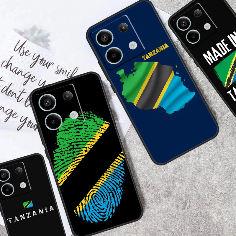 Tanzania National Flag Case For Redmi Note 13 Pro Plus 9 10 11 12 Pro 10S 11S 12S Redmi 12 9C 10C 12C 13C Cover