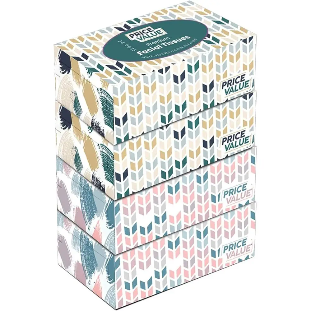 Premium White 2-Ply Tissue, 230 Sheets/Box, 4 Packs, 920 Sheets Total, Soft and Durable