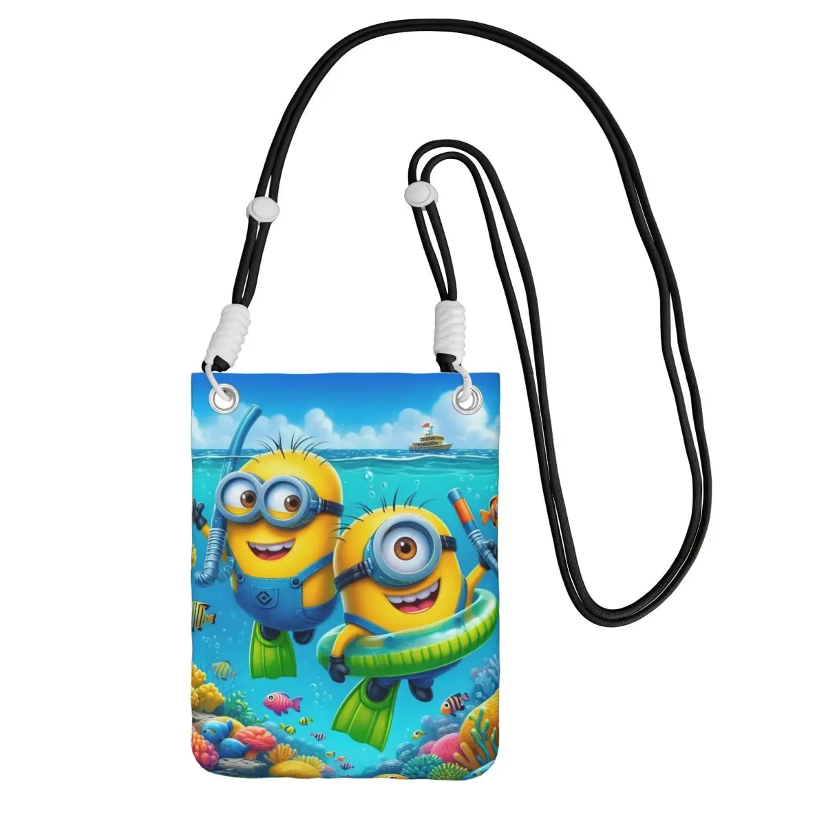 

Custom M-Minions Carry A Mobile Phone Bag Diagonally Women Men Casual Capsule-Shaped Mobile Phone Bag Hiking Phone Money Pouch