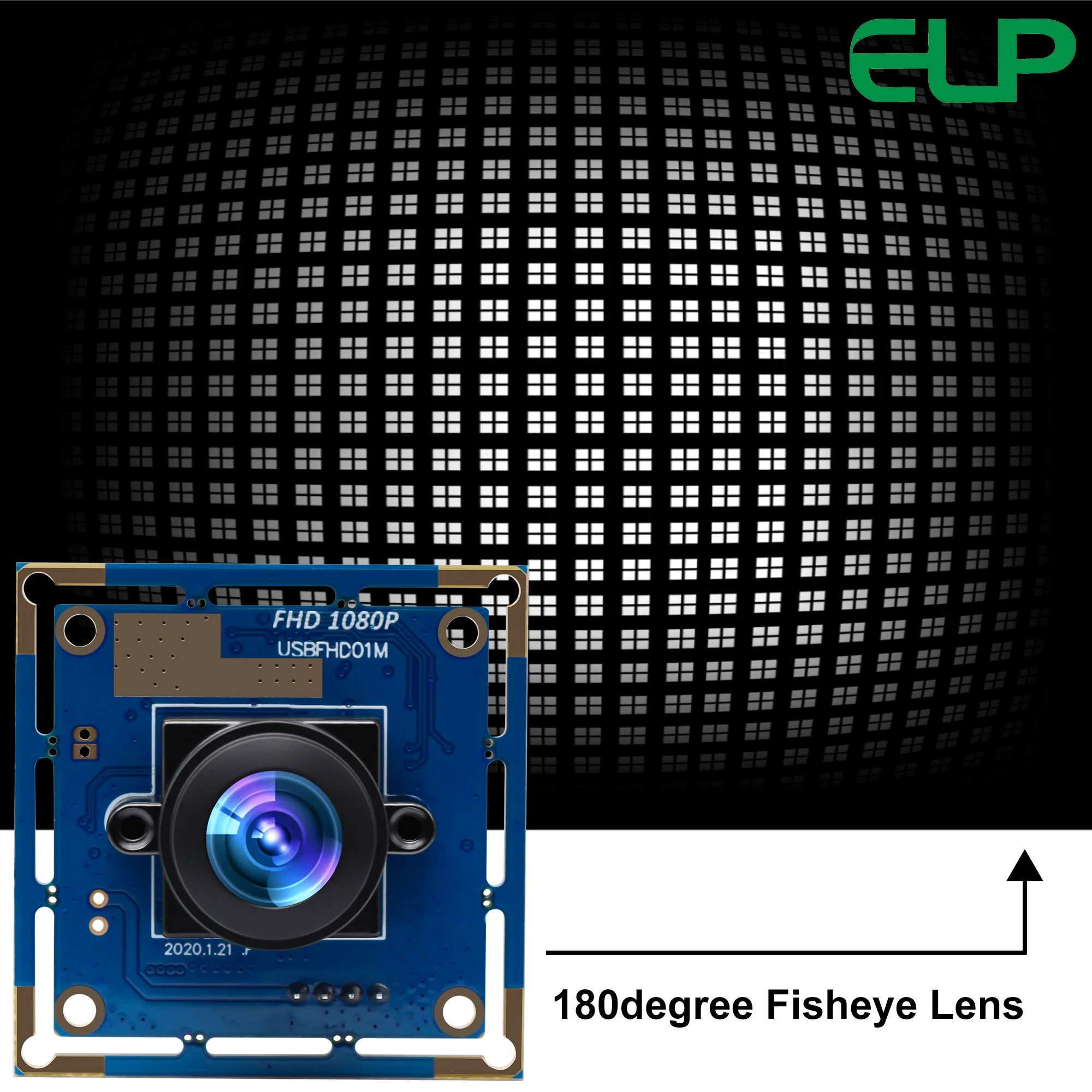 ELP 1080P 풀 HD 광각 USB 카메라 모듈, OV2710 640x480 120fps 미니 웹콤, 로봇용 180 도 어안 렌즈 포함