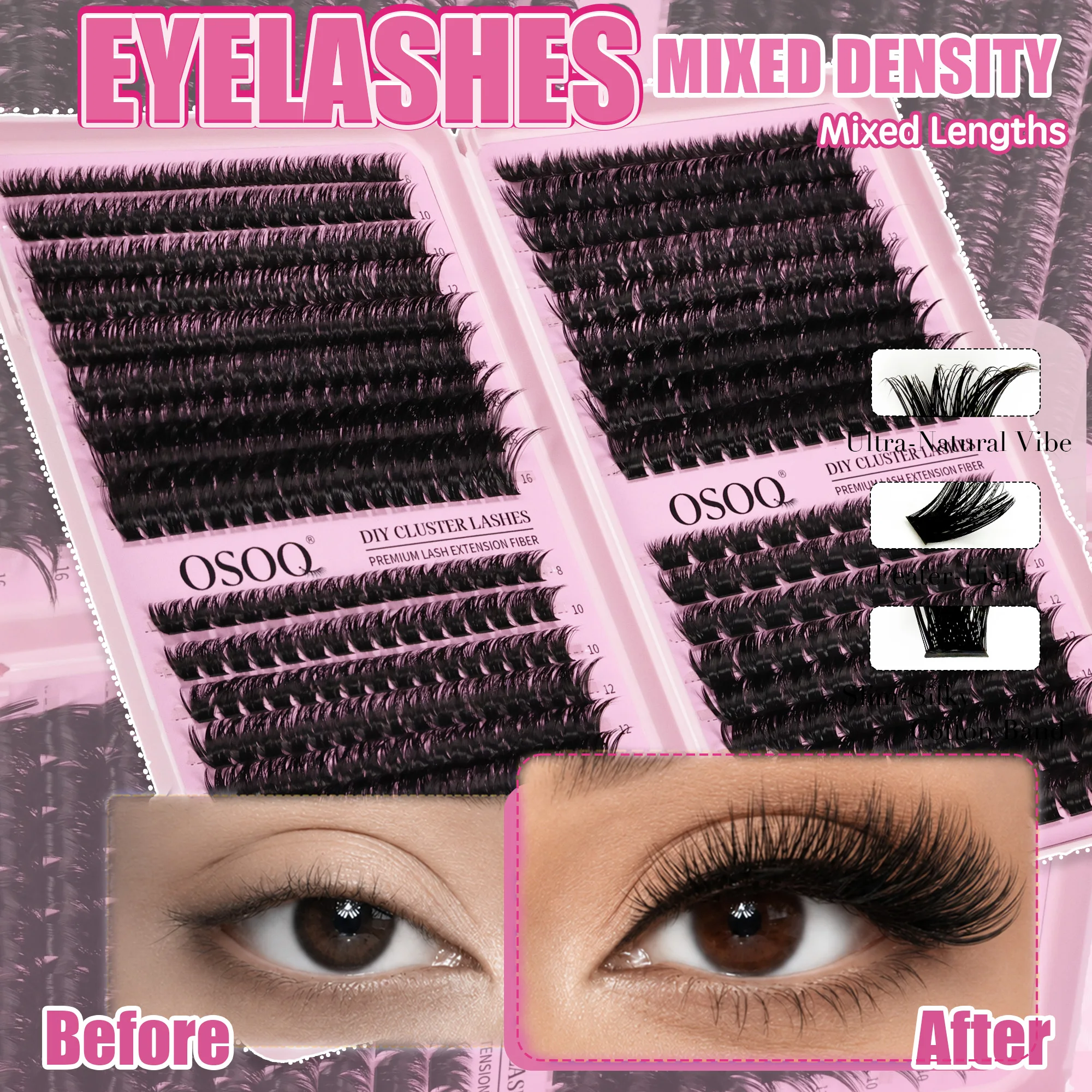 DIY-Wimpern Ein Wimpernbuch mit 4 Stilen – von natürlich bis voluminös – geeignet sowohl für Partys als auch für den Alltag. – Detail 1