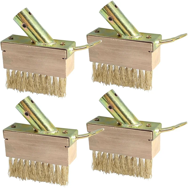 

A69epack Weed Joint Brush With Handle, Joint Brush Set Of 4, Steel Brush, Metal Bristles, Scraper For Weed Removal