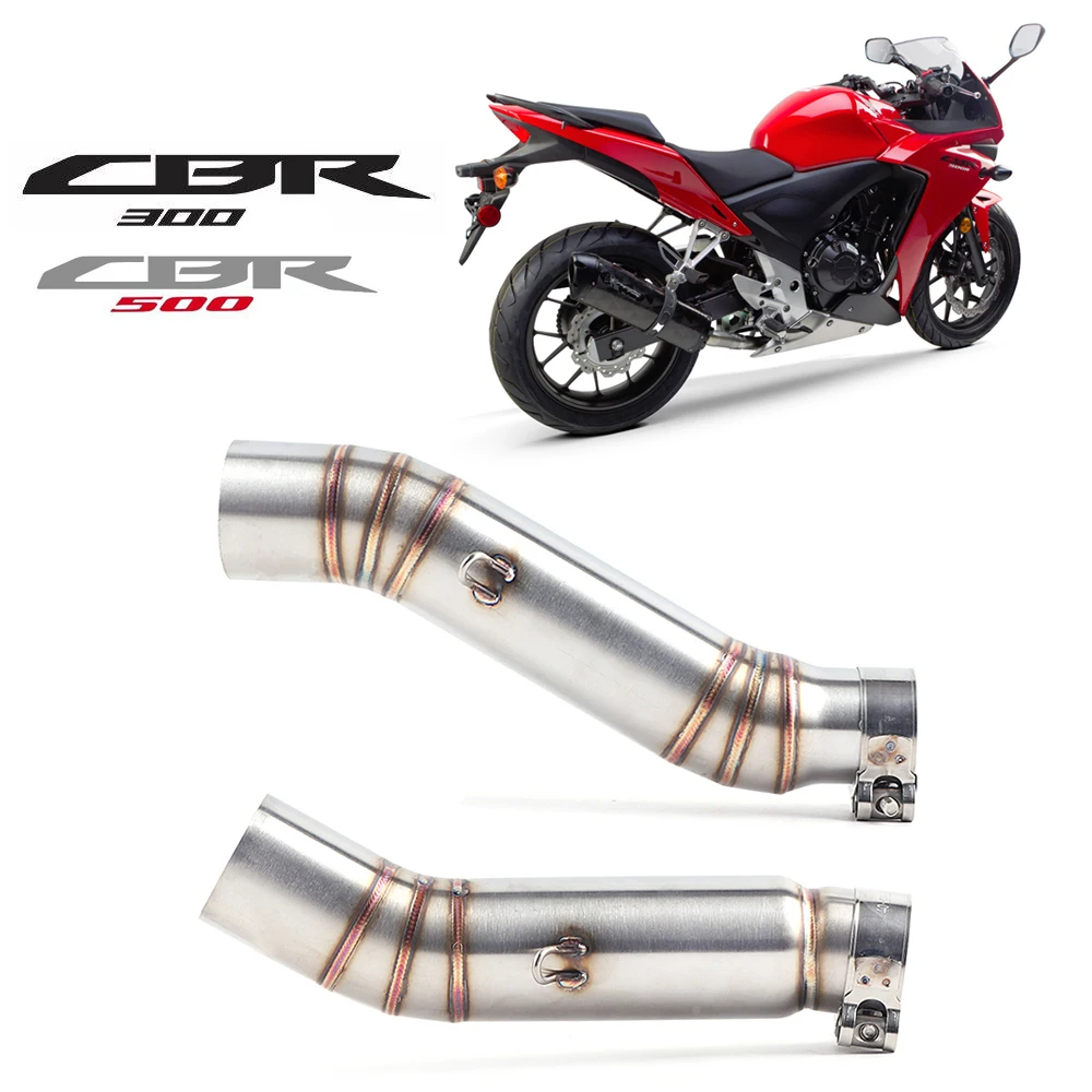 CBR 500 300 Motorcycle Exhaust Contact Middle Pipe Connector For HONDA CBR500R CBR 300 CBR300 2012 - 2015 Muffler