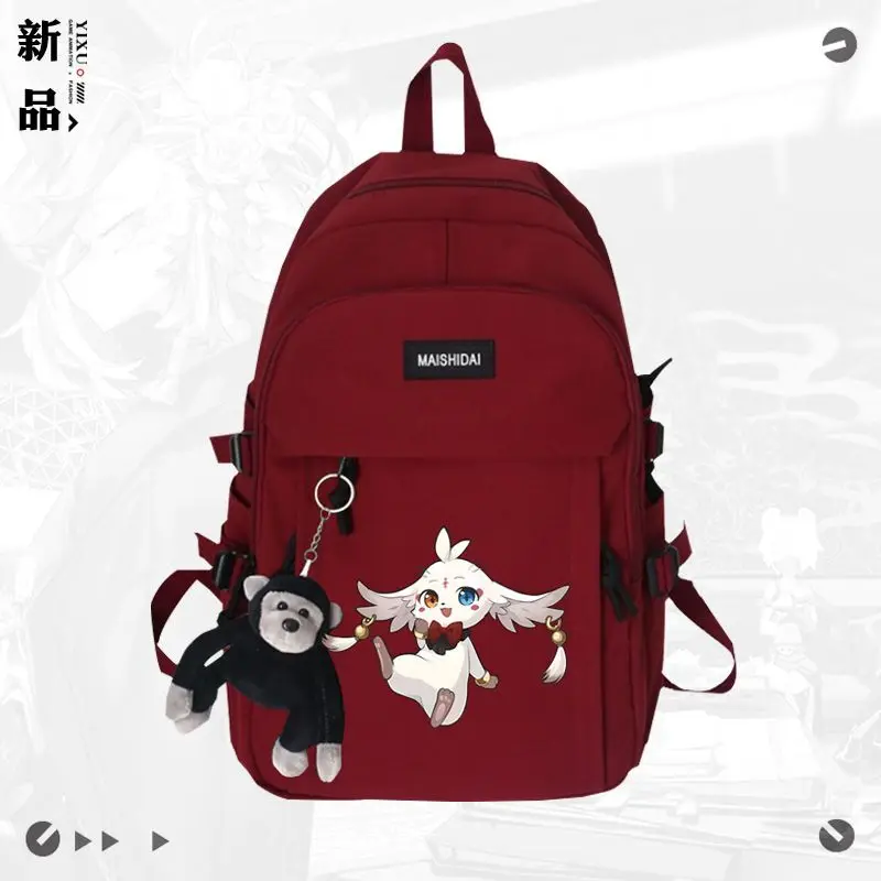 Mingchao Long Li Jinxi Q Version Cartoon Character Game Peripheral Student Simple Unisex Double Shoulder Backpack TT Anime