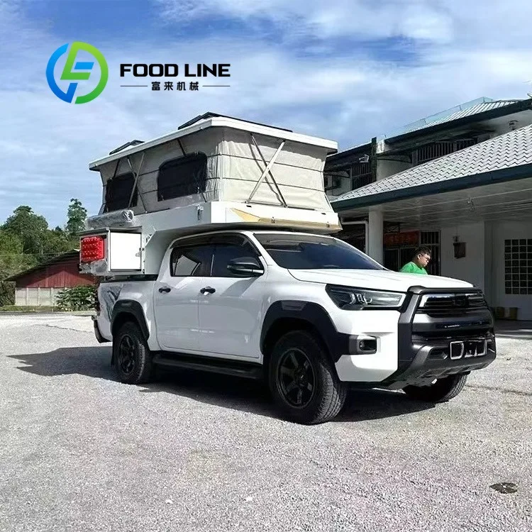 Camper For Pickup Truck Pop Up 4X4 Travel Shelter Anti‑Pinch Lifting Structure For Safe Opening Operation, Camper For Truck