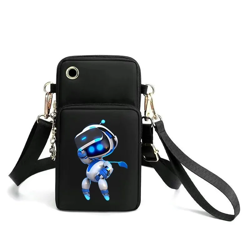 Astro Bot Women Crossbody Bags Shoulder Strap Handbag Women Mobile Phone Purse Zipper Underarm Bag Kids Coin Wallet Card Holder