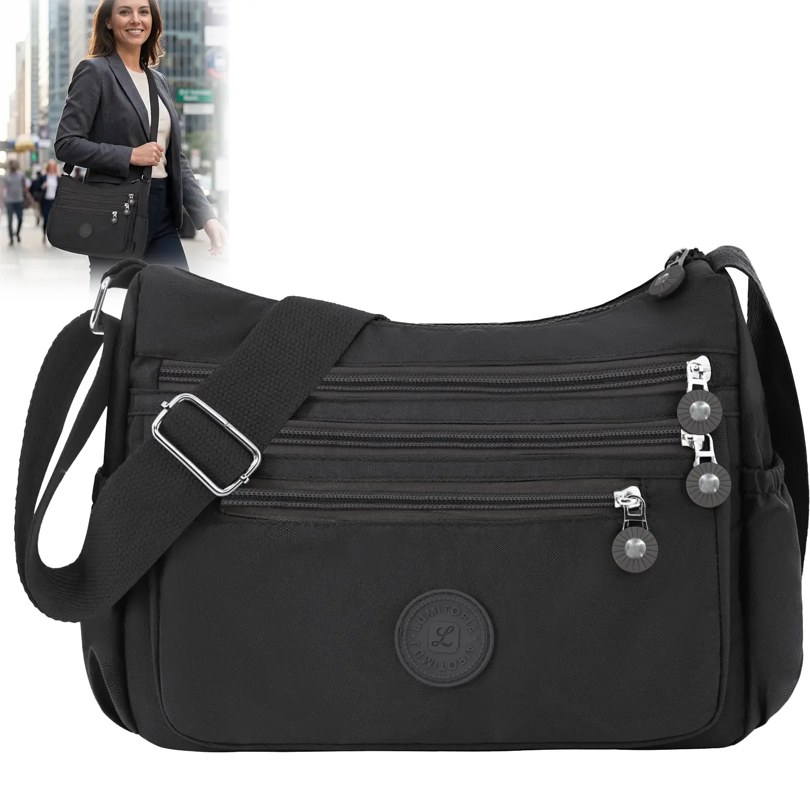 

Nylon Travel Purses Anti Theft Crossbody Bag Purses for Women Waterpoof Shoulder Purse Multi-layer Pockets as gifts,Stylish, Waterproof, Mother's Day Gift, Birthday Gift