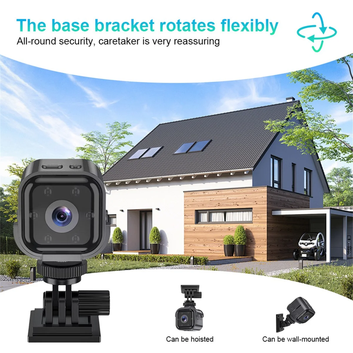 AS03 Mini Camera Smart Home Security Camera HD 1080P Wireless Security Surveillance Built-in Battery 960mAh Night Vision