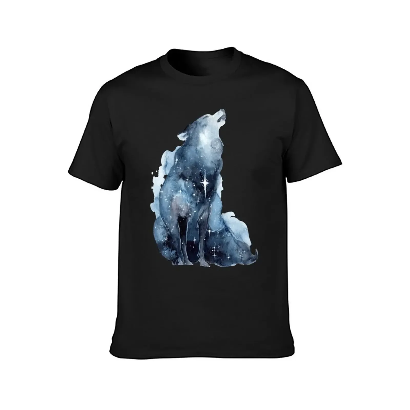 Galaxy Howling Wolf T-Shirt shirts graphic tees baggy shirts funny t shirts for men