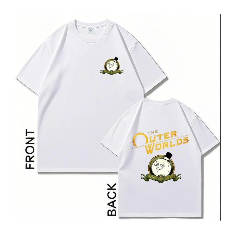 هدية الألعاب: تي شيرت The Outer Worlds تي شيرت قطني مريح مناسب 2025 جرافيك جديد لجميع المواسم كاجوال موضة ناعمة ومريحة