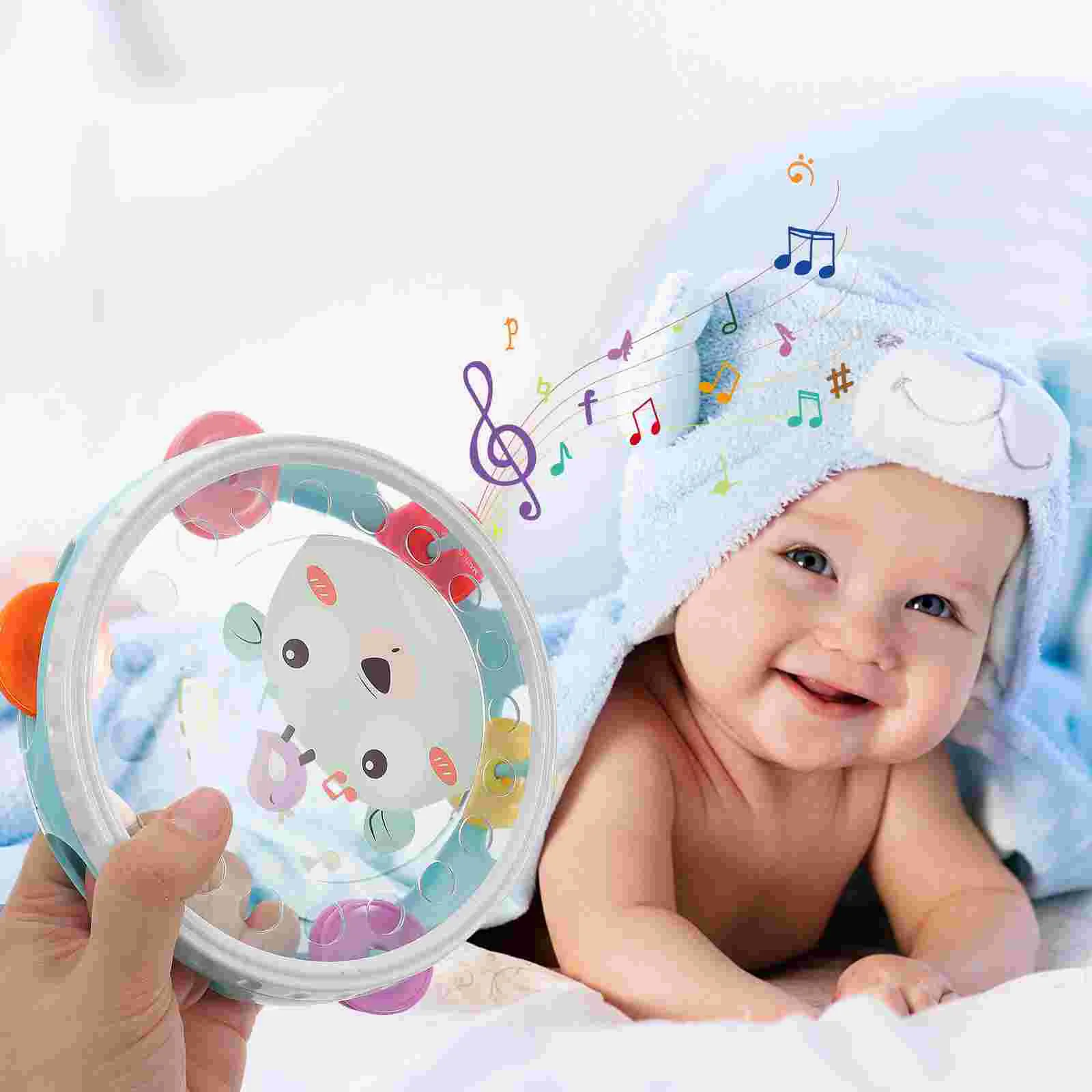 

Musical Instrument Tambourine Children Clapping Hand Drum Toy Delicate Tambourines Adorable Plastic