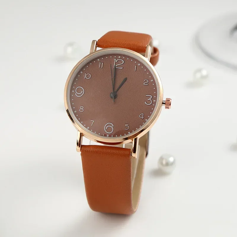 Reloj de pulsera de cuarzo de estilo Simple a la moda con decoración de estrellas para Mujer Popular