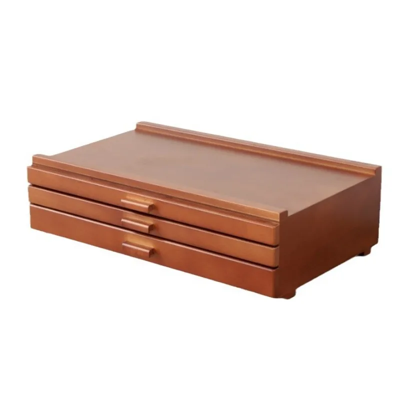 Professional walnut color, retro desktop, six layers of storage