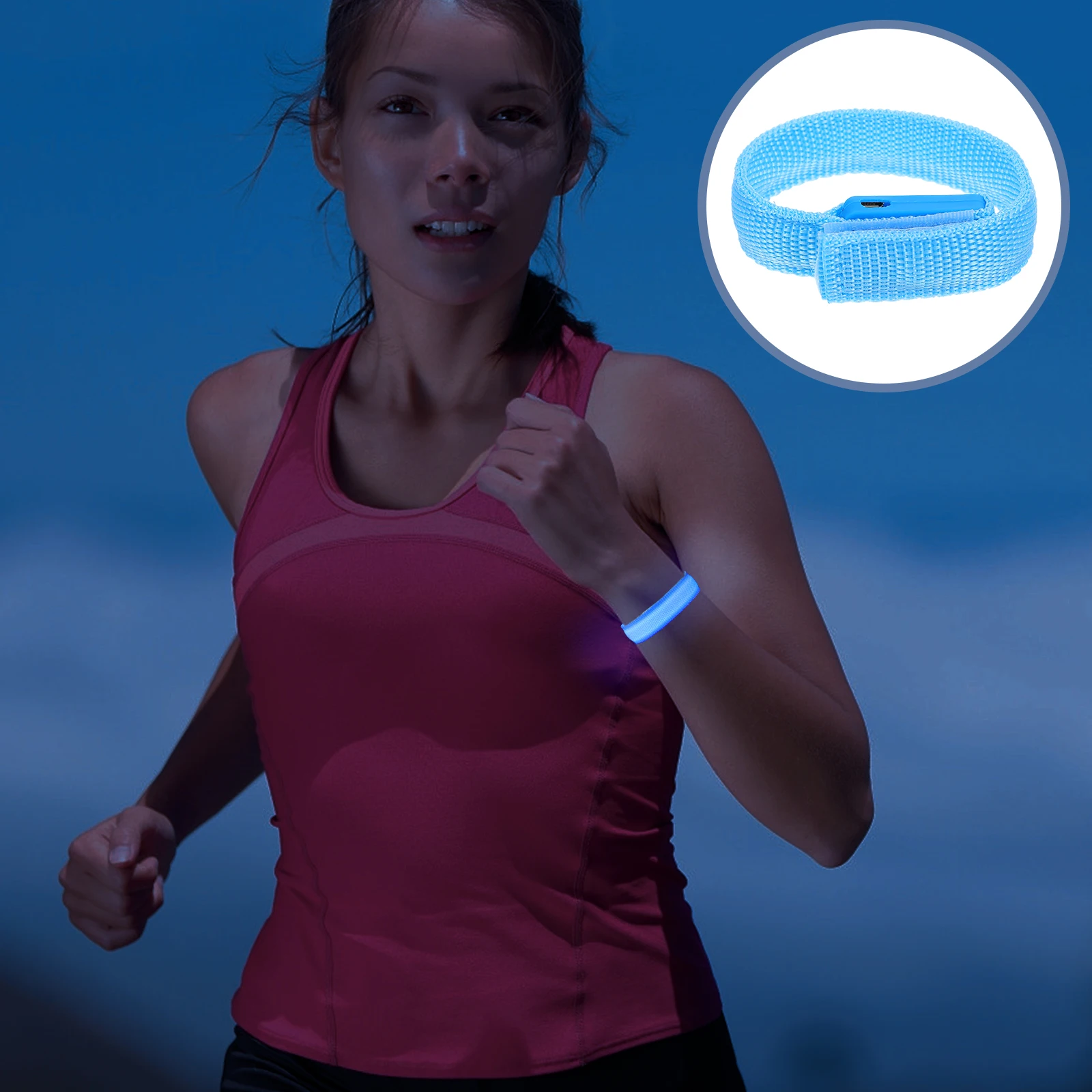

Lighting Bracelets USB Rechargeable with Flash Modes Perfect for Parties Festivals Gifts
