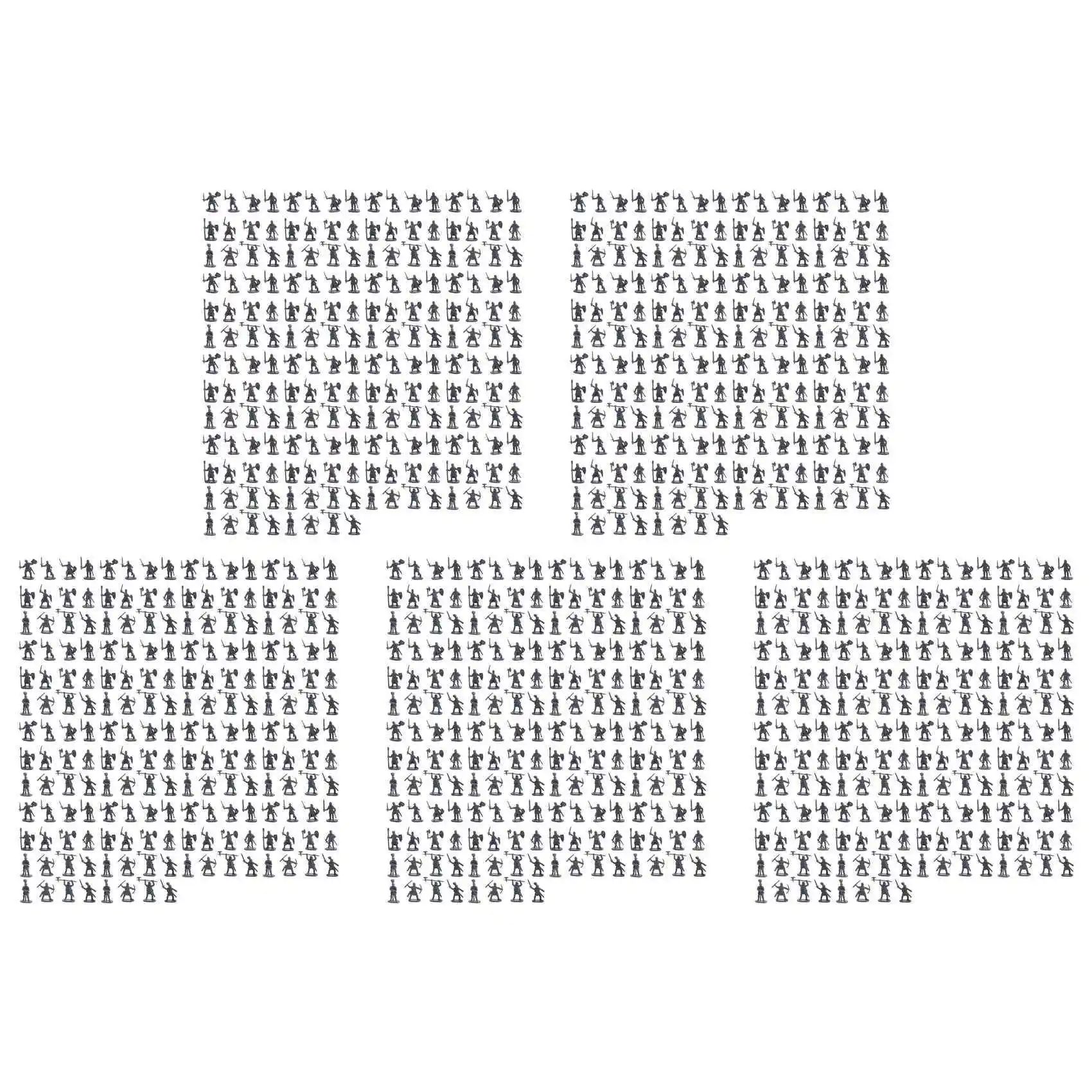 YSUN-1:72 1000/مجموعة من شخصيات الجندي القديم البلاستيكية الجنود القديم الرجال المبارز عمل الشكل لتقوم بها بنفسك مشهد الحرب رمادي