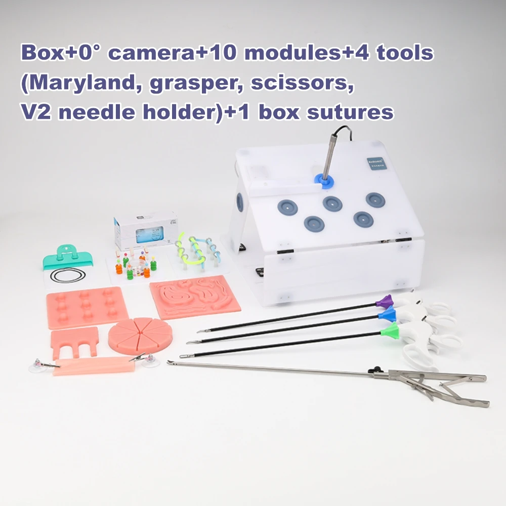 Laparoscopic Simulator Trainer Box with 0 Degree HD Camera 10 Modules