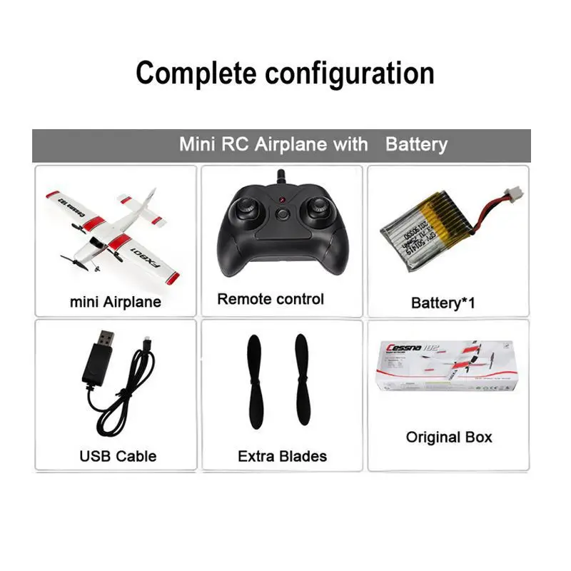 RC Airplane Cessna 182 Fixed Wing RC Foam Airplane Model Airplane Toy Glider