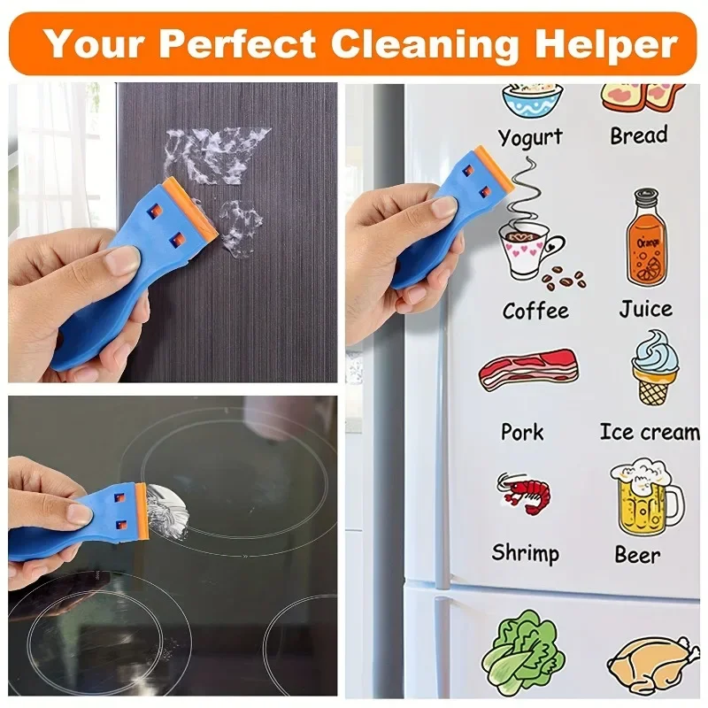 1Set Car Sticker Remover Multipurpose Plastic Small Paint Automotive Film Applying Tool Household Glass Cleaning Scraper