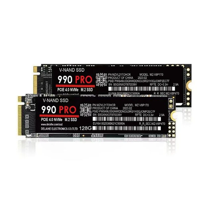 1 PCS 128G 990 PRO M.2 2280 SSD Pcie 4.0 Nvme Gaming Internal Hard Drive SSD Solid State PCB For Laptop Desktop