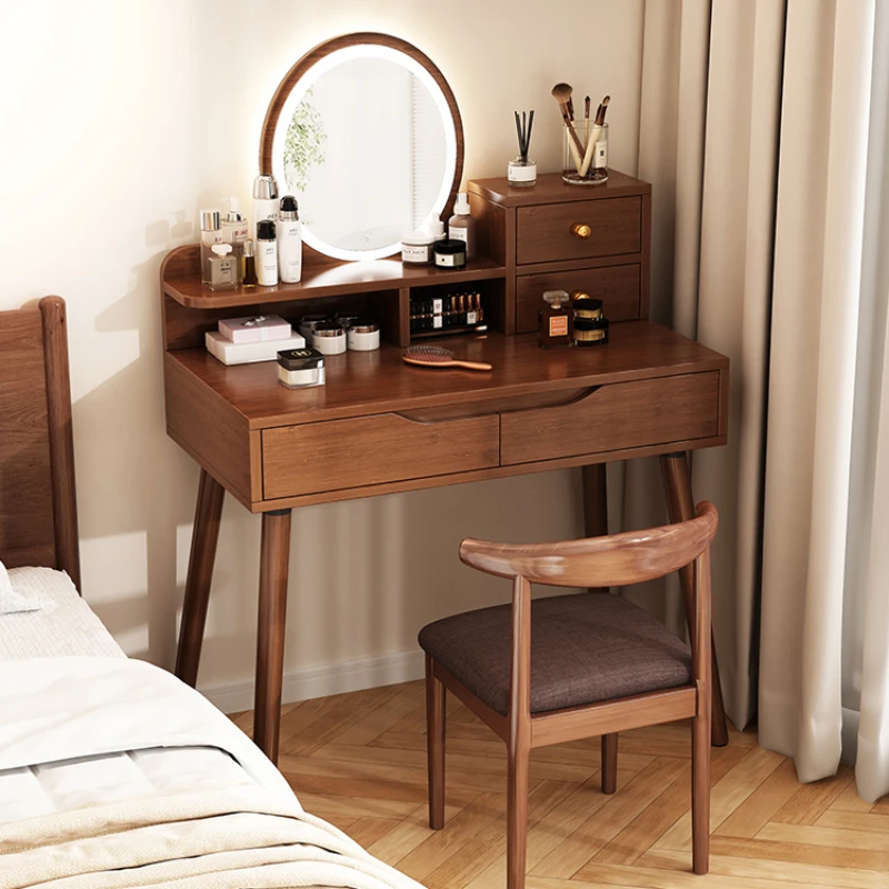 

Home Furniture Desk Light Mirror Table Drawers Bedroom Dresser Modern Girls Comfortable Hotel Schminktisch Furniture Storage